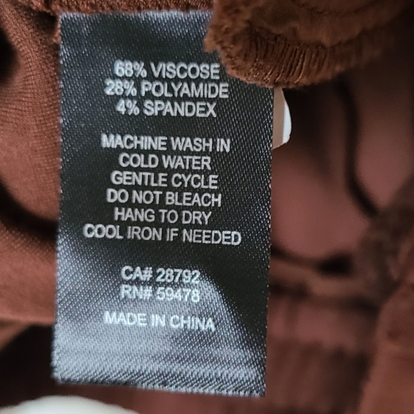 Rachel Zoe brown knit spandex stretch pant elastic waist 8 - Picture 3 of 8